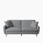 74.41 Inch Teddy Velvet sofa bed with Separate adjustment backrest and Storage Function