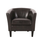 Fauteuil club en similicuir avec pieds en bouleau – Siège d'appoint moderne