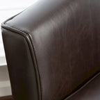 Fauteuil club en similicuir avec pieds en bouleau – Siège d'appoint moderne