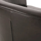 Fauteuil club en similicuir avec pieds en bouleau – Siège d'appoint moderne