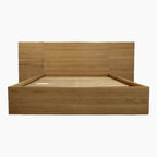 Cadre de lit California King en bois naturel