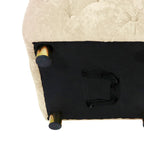 Pouf carré capitonné en velours moderne