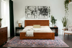 HomeRoots Brown Wood King Bed Frame