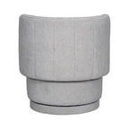 Fauteuil pivotant en tissu bouclé avec rangement pour salon, gris