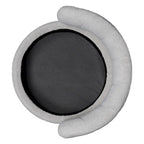 Fauteuil pivotant en tissu bouclé avec rangement pour salon, gris