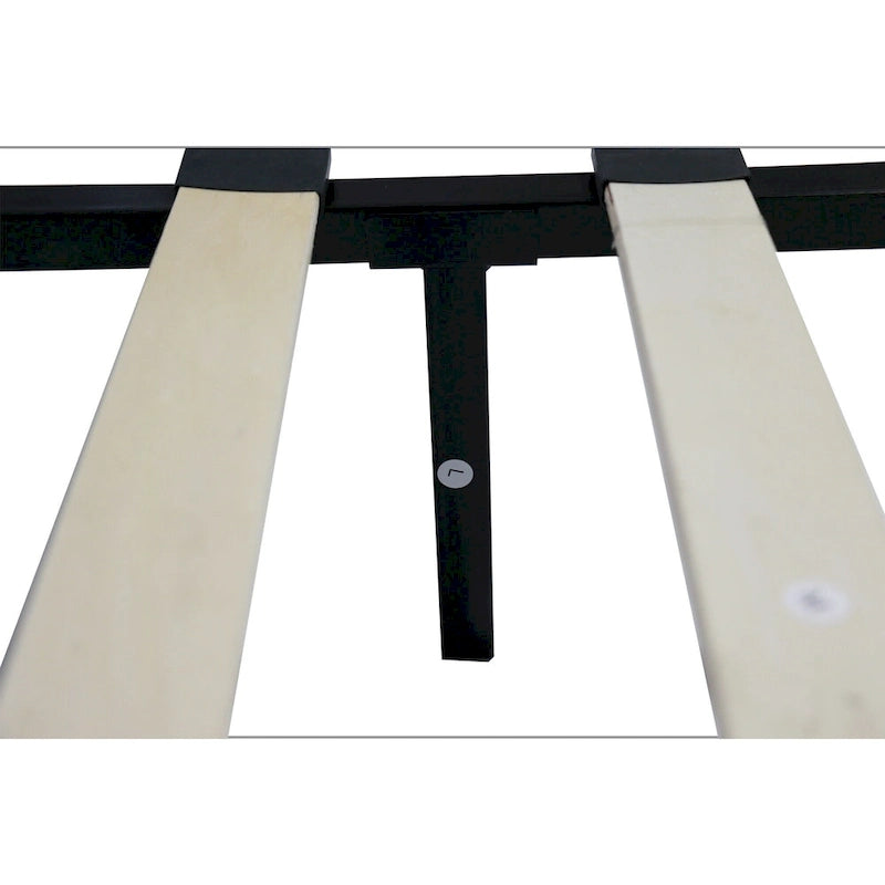 Lit plateforme rembourré de taille Queen avec tête de lit capitonnée – Design moderne