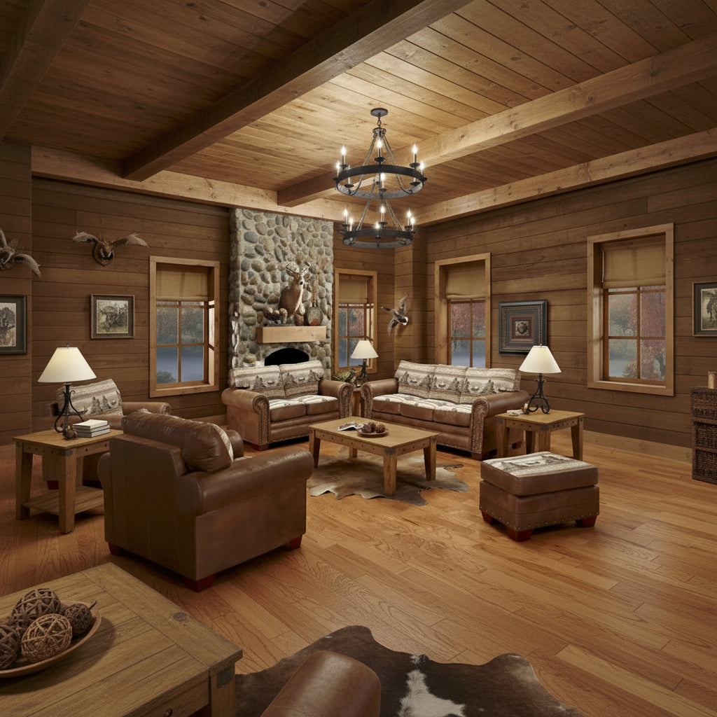 Chaise-tapisserie imprimée en coton Alpine Lodge