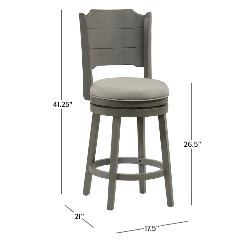 Tabouret de bar pivotant moderne avec assise rembourrée