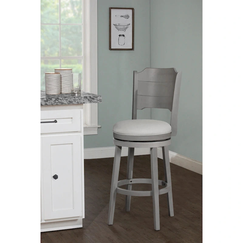 Tabouret de bar pivotant moderne avec assise rembourrée
