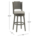 Tabouret de bar pivotant moderne avec assise rembourrée