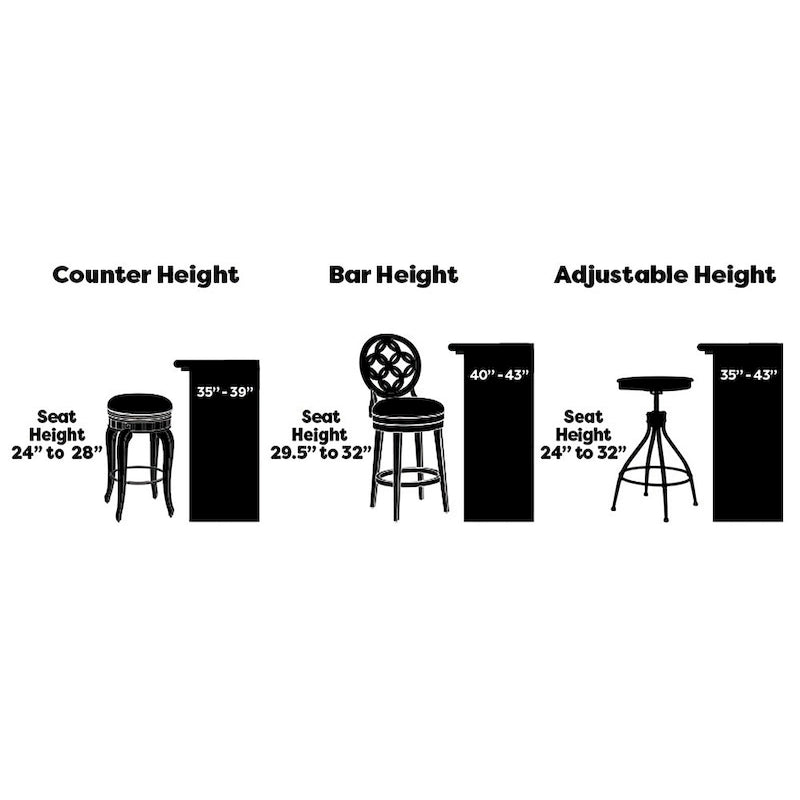 Tabouret de bar pivotant moderne avec assise rembourrée