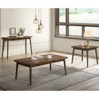 Table d'appoint de 60 cm en noyer massif de style Mid-Century