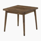 Table d'appoint de 60 cm en noyer massif de style Mid-Century