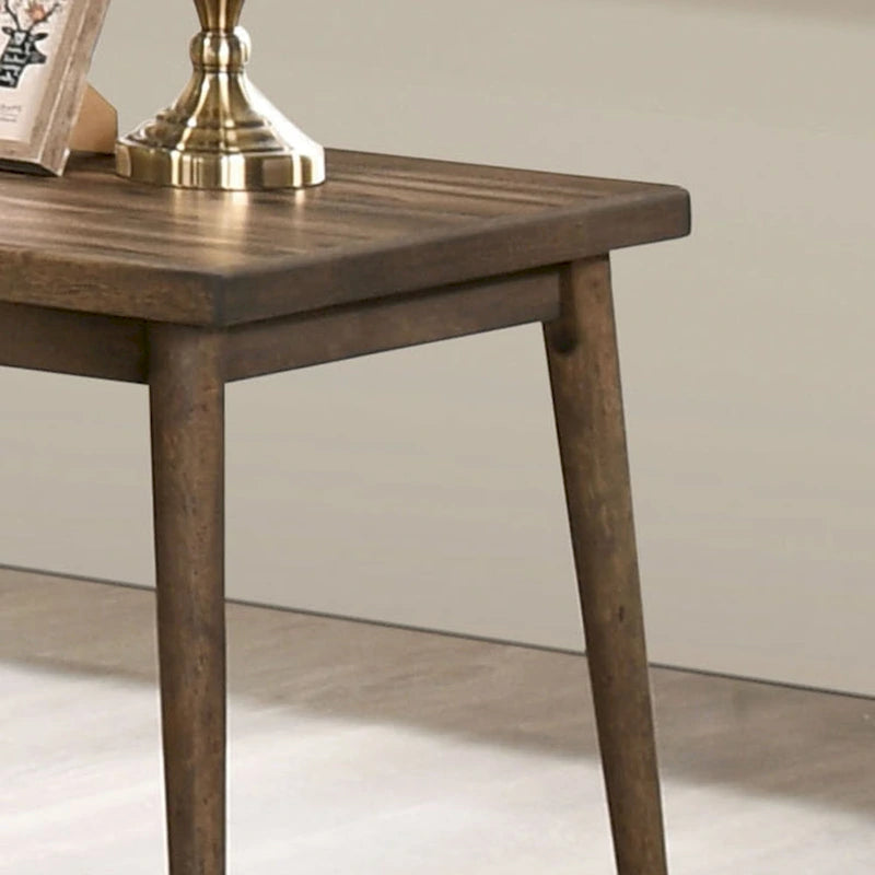 Table d'appoint de 60 cm en noyer massif de style Mid-Century