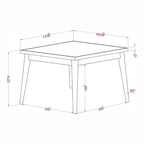 Table d'appoint de 60 cm en noyer massif de style Mid-Century