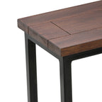Table d'appoint industrielle en métal massif, en forme de C, de 45,7 cm de large – 45,7 L x 25,4 P x 61 H cm