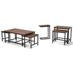 Table d'appoint industrielle en métal massif, en forme de C, de 45,7 cm de large – 45,7 L x 25,4 P x 61 H cm