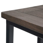 Table d'appoint industrielle en métal massif, en forme de C, de 45,7 cm de large – 45,7 L x 25,4 P x 61 H cm