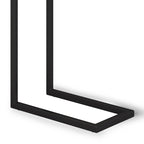 Table d'appoint industrielle en métal massif, en forme de C, de 45,7 cm de large – 45,7 L x 25,4 P x 61 H cm