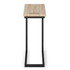 Table d'appoint industrielle en métal massif, en forme de C, de 45,7 cm de large – 45,7 L x 25,4 P x 61 H cm