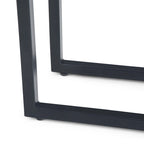 Table d'appoint industrielle en métal massif, en forme de C, de 45,7 cm de large – 45,7 L x 25,4 P x 61 H cm