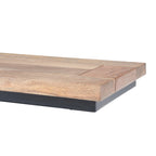 Table d'appoint industrielle en métal massif, en forme de C, de 45,7 cm de large – 45,7 L x 25,4 P x 61 H cm