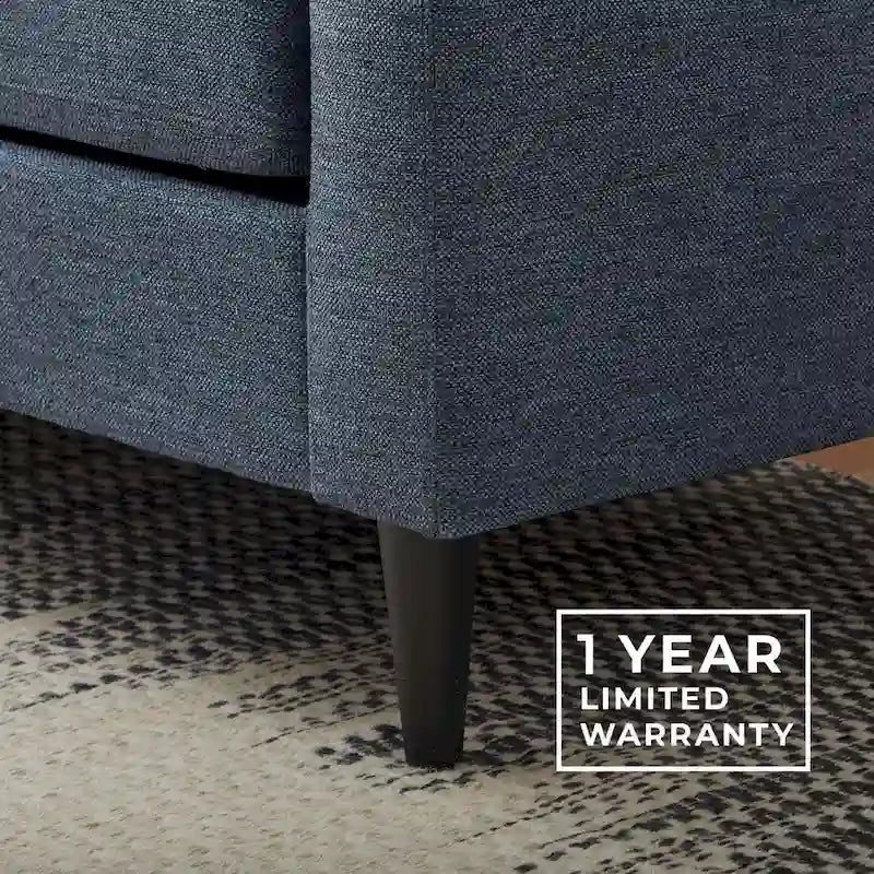 Causeuse à accoudoirs incurvés recouverte de tissu de 54 po