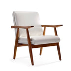 Fauteuil d'appoint mi-siècle en similicuir ambre