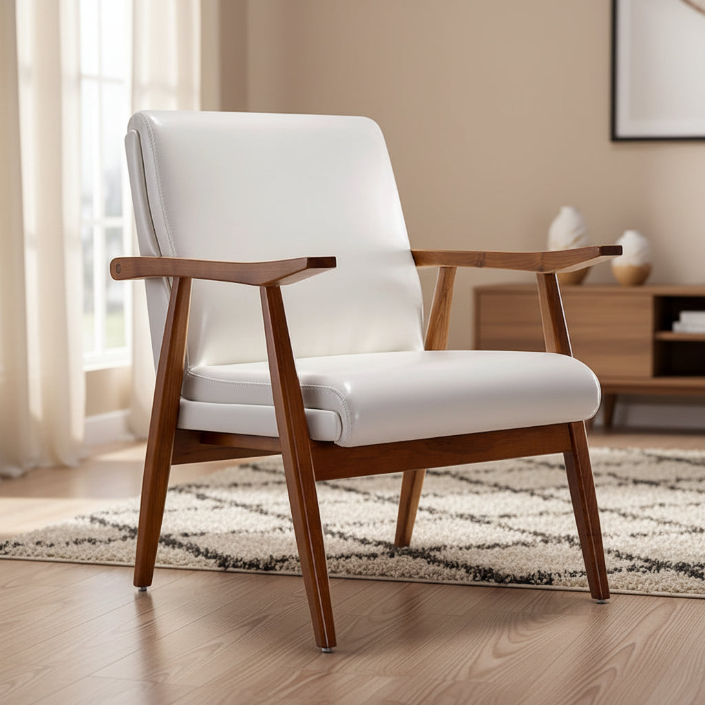 Manhattan Comfort ArchDuke Amber Faux Leather Accent Chair