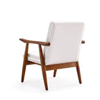 Fauteuil d'appoint mi-siècle en similicuir ambre