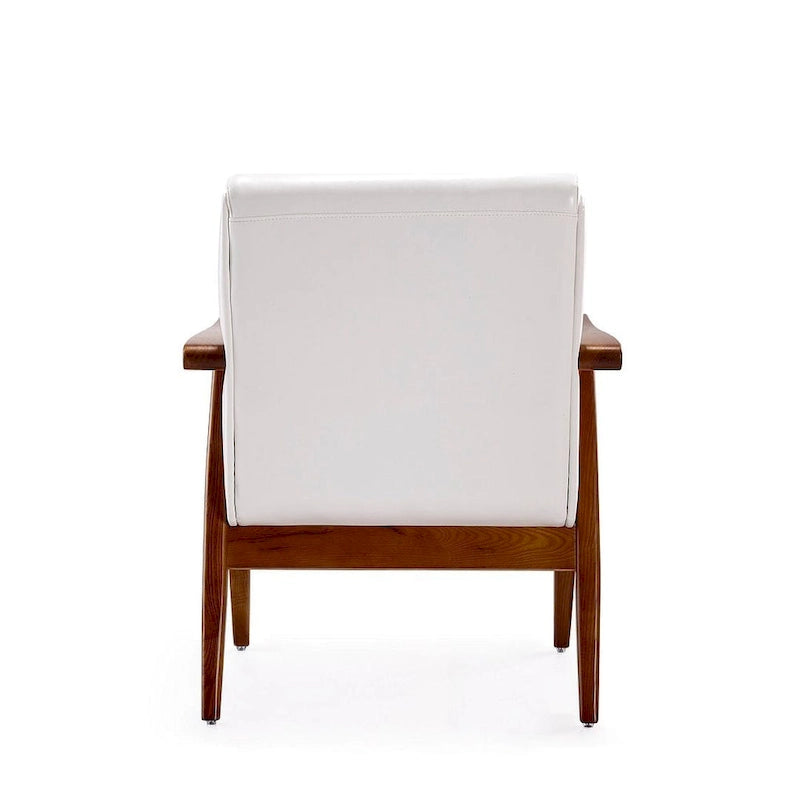 Fauteuil d'appoint mi-siècle en similicuir ambre
