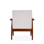 Fauteuil d'appoint mi-siècle en similicuir ambre