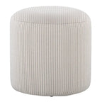 Pouf ottoman tricoté rond de 40 cm