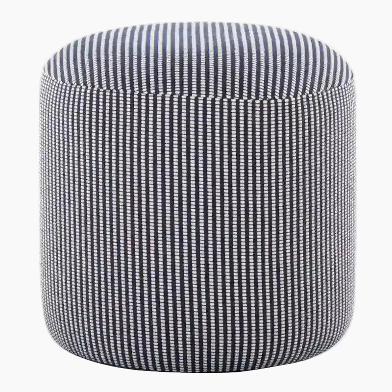 Pouf ottoman tricoté rond de 40 cm