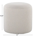 Pouf ottoman tricoté rond de 40 cm