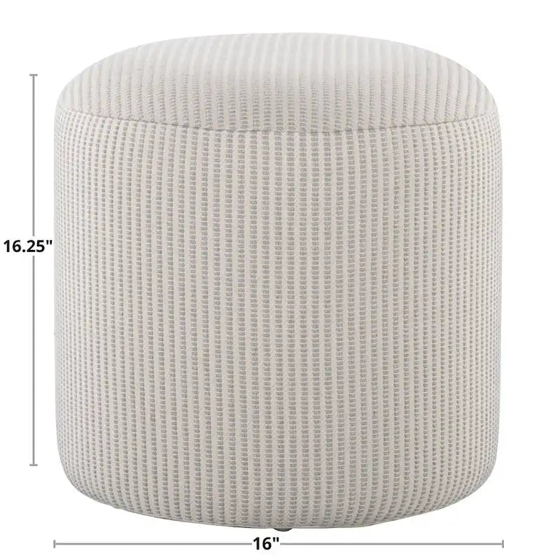 Pouf ottoman tricoté rond de 40 cm