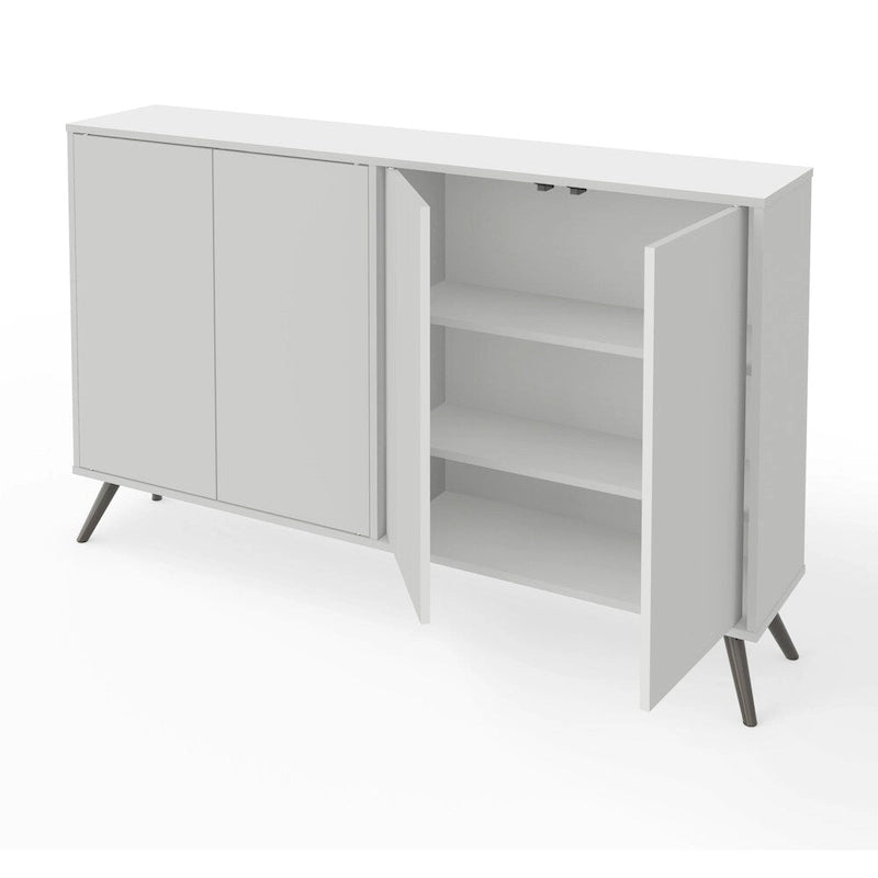 Meuble de rangement compact de 152 cm avec étagères réglables