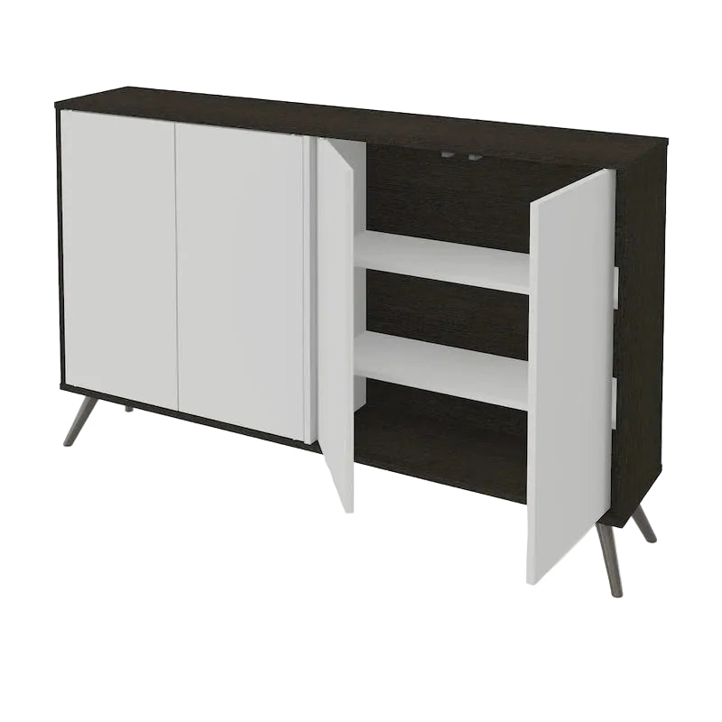 Meuble de rangement compact de 152 cm avec étagères réglables