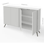 Meuble de rangement compact de 152 cm avec étagères réglables