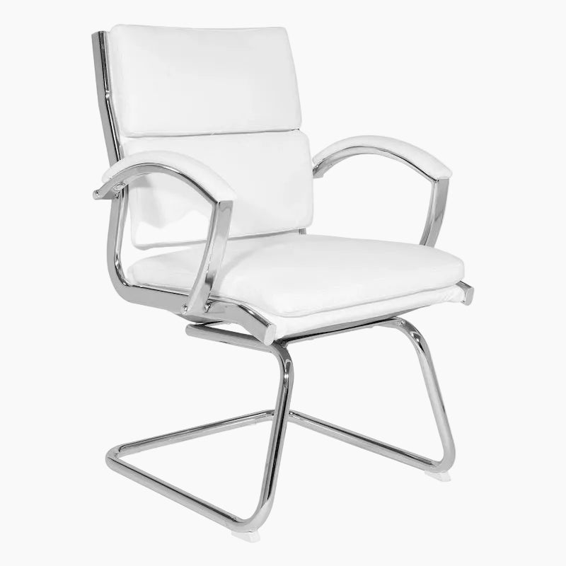 Mid Back Faux Leather Vistor's Chair