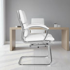 Chaise visiteur mi-dossier en similicuir
