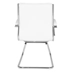 Chaise visiteur mi-dossier en similicuir