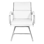 Chaise visiteur mi-dossier en similicuir
