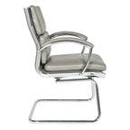 Chaise visiteur mi-dossier en similicuir