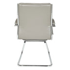 Chaise visiteur mi-dossier en similicuir