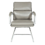 Chaise visiteur mi-dossier en similicuir