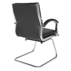 Chaise visiteur mi-dossier en similicuir