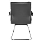 Chaise visiteur mi-dossier en similicuir