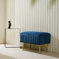 Banc d'entrée moderne rembourré de 60 cm avec assise en velours