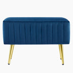Banc d'entrée moderne rembourré de 60 cm avec assise en velours